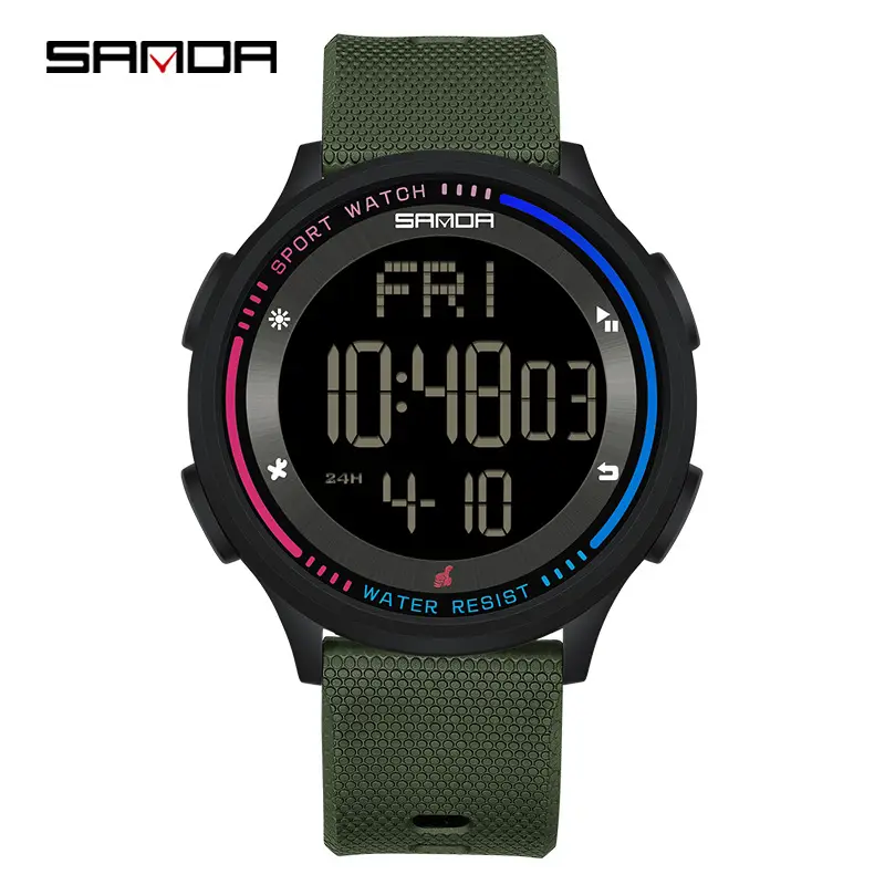 Sanda Digital Watch 6:30 14 24 Waterproof