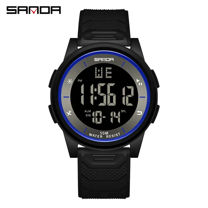 Sanda Digital Watch 6:30 14 24 Waterproof