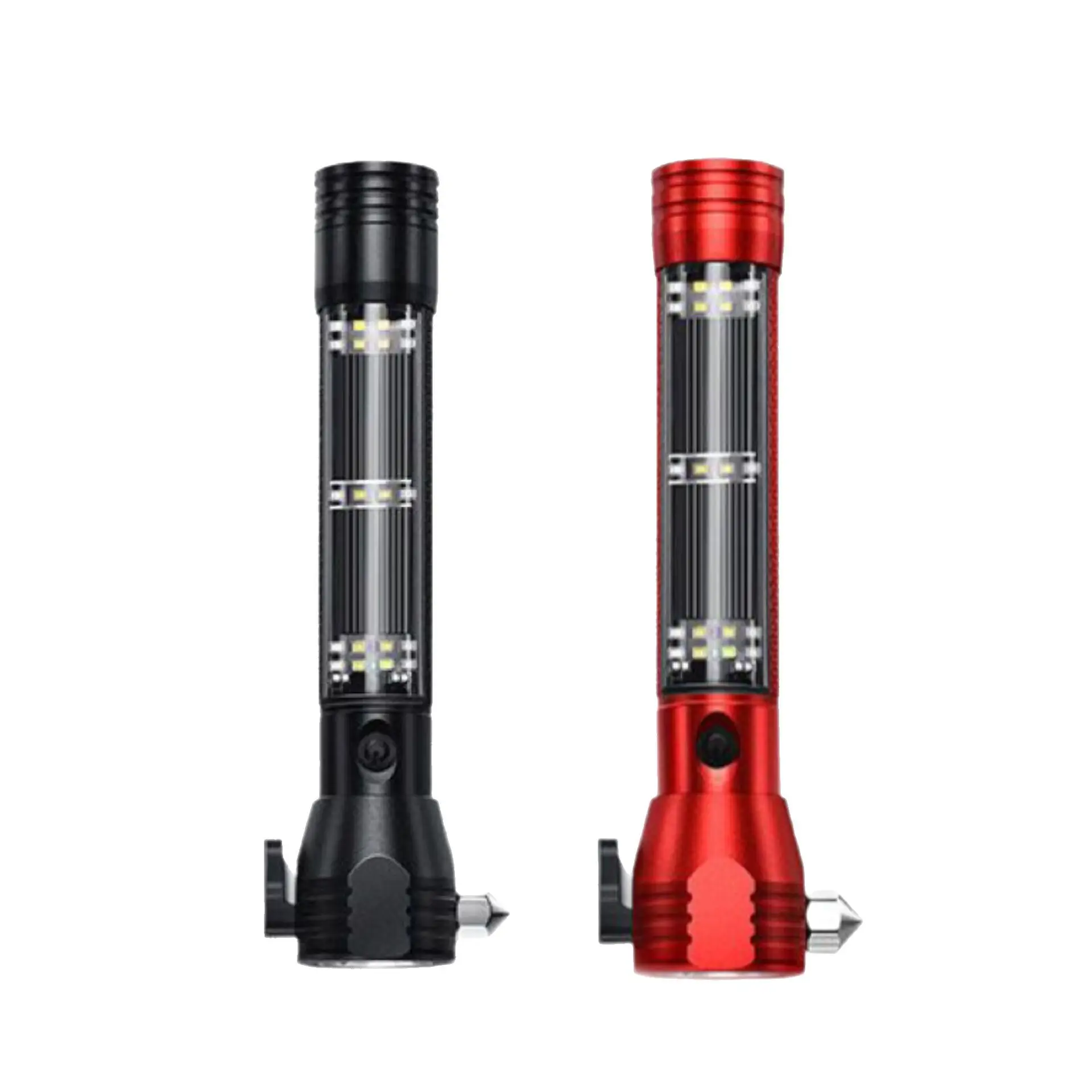 Solar Flashlight Red Black Multi-Function Quick Recharge - Image 7