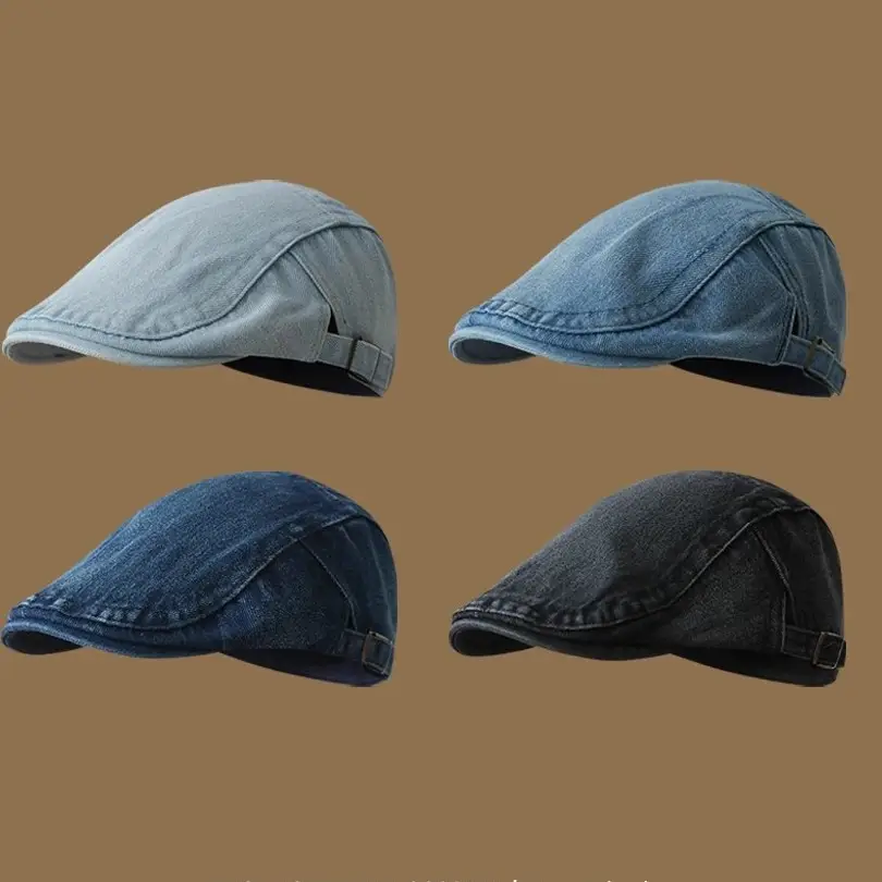 Men Denim Sunshade Cap Adjustable All Match - Image 4