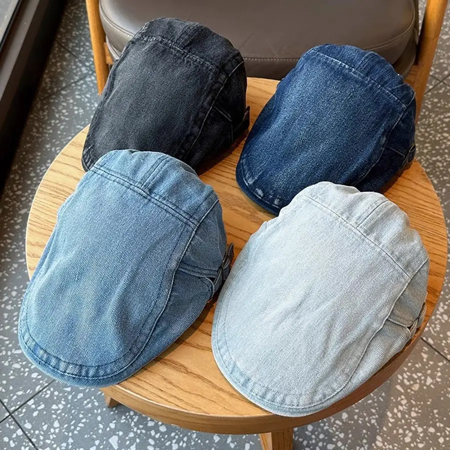 Men Denim Sunshade Cap Adjustable All Match - Image 5