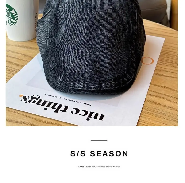 Men Denim Sunshade Cap Adjustable All Match — feature 15
