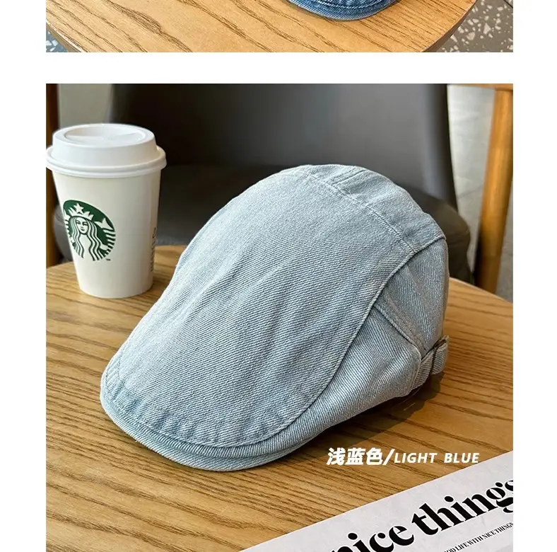Men Denim Sunshade Cap Adjustable All Match — feature 7