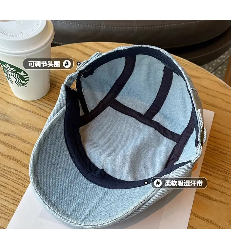 Men Denim Sunshade Cap Adjustable All Match — feature 8