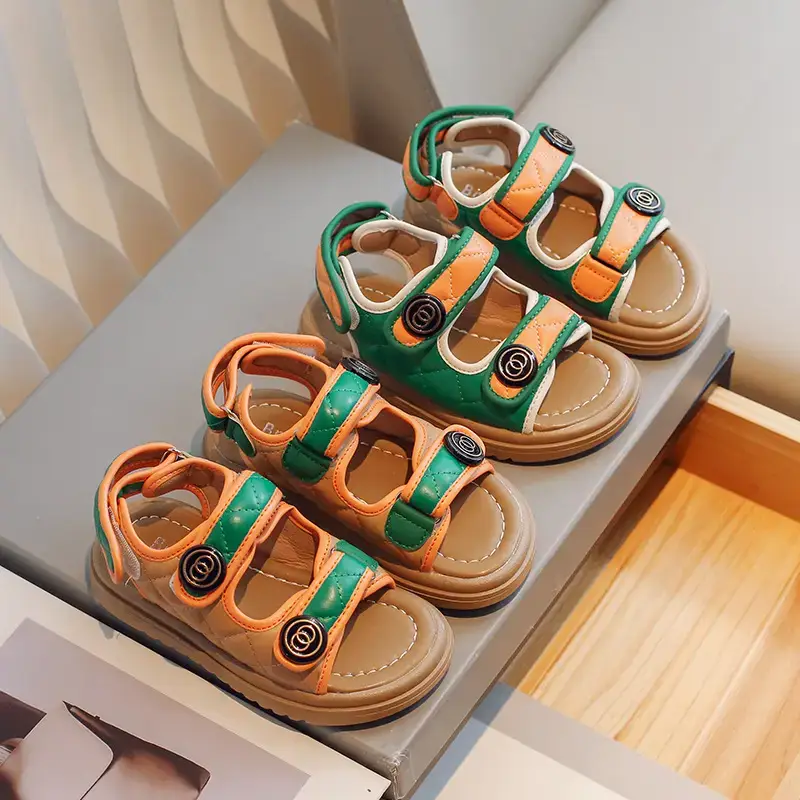 Men's Green Open Toe Baby Sandals Summer