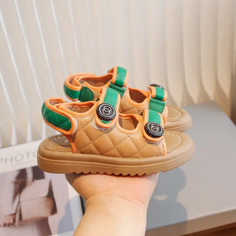Men's Green Open Toe Baby Sandals Summer