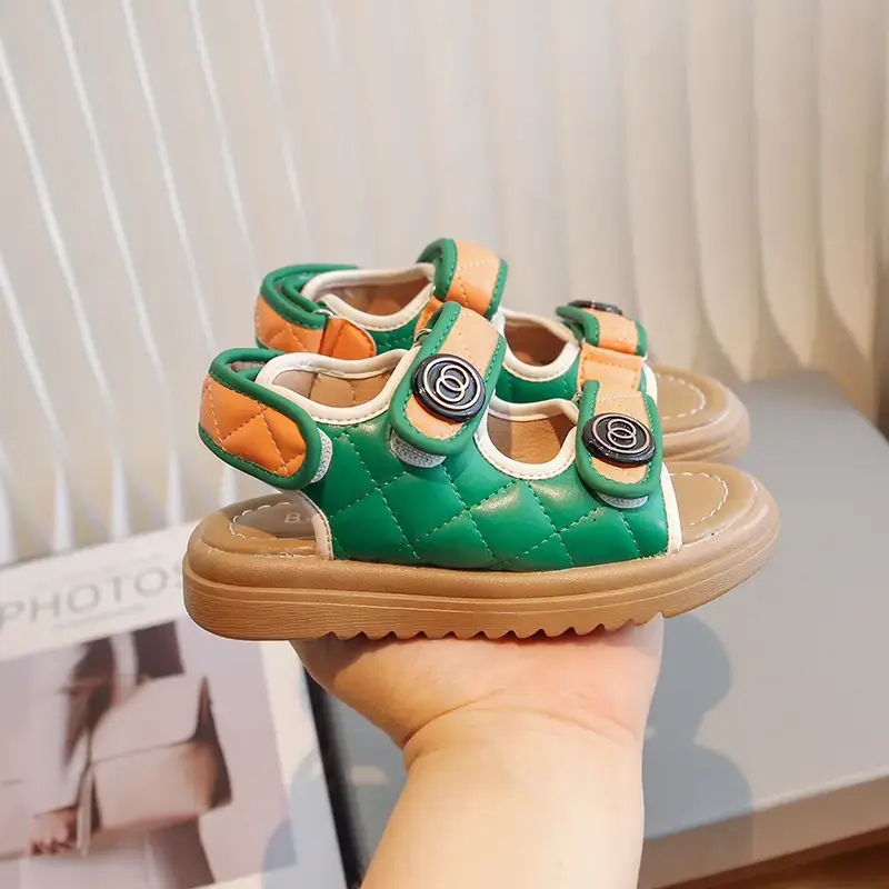 Men's Green Open Toe Baby Sandals Summer