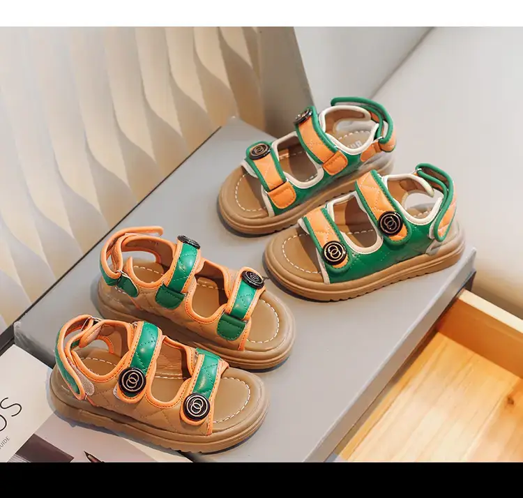 Men's Green Open Toe Baby Sandals Summer — feature 5
