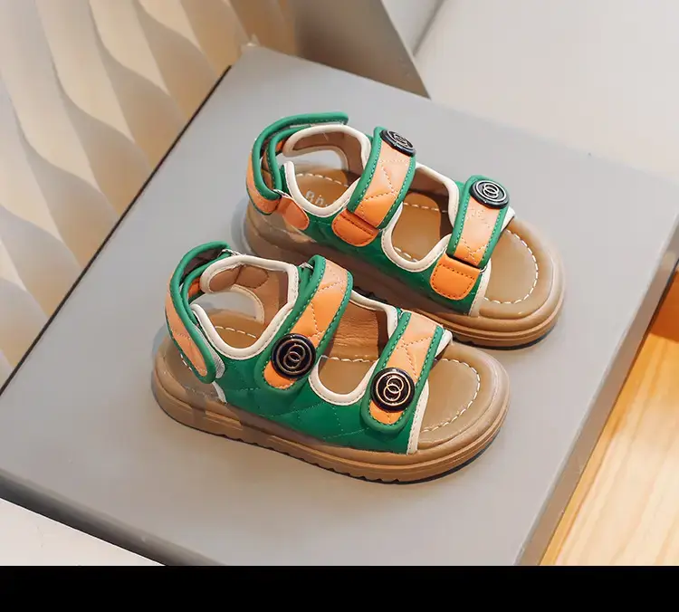 Men's Green Open Toe Baby Sandals Summer — feature 7