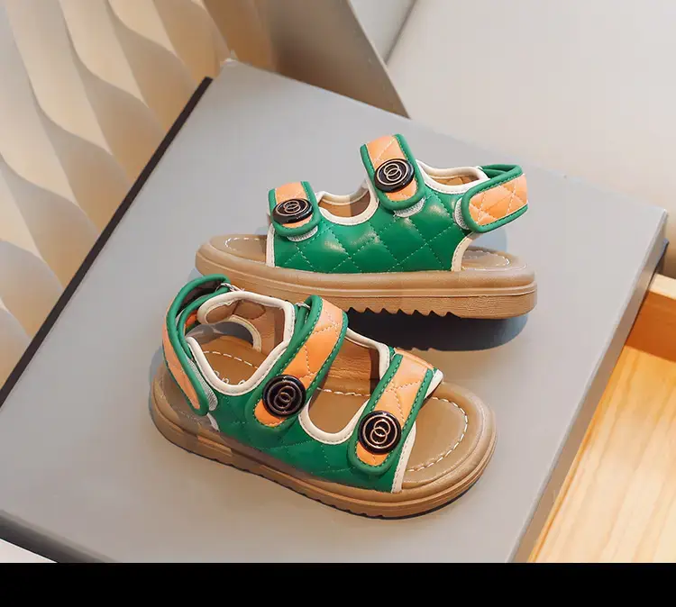 Men's Green Open Toe Baby Sandals Summer — feature 8
