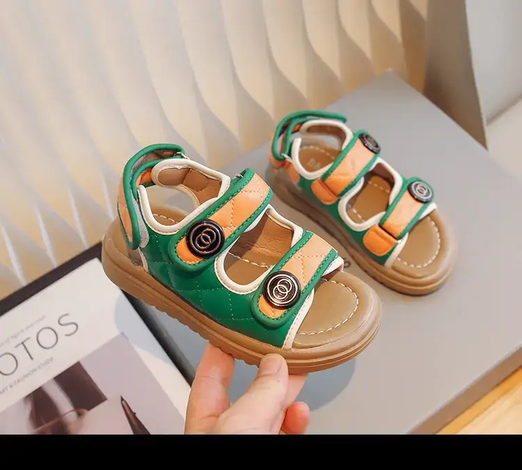 Men's Green Open Toe Baby Sandals Summer — feature 9