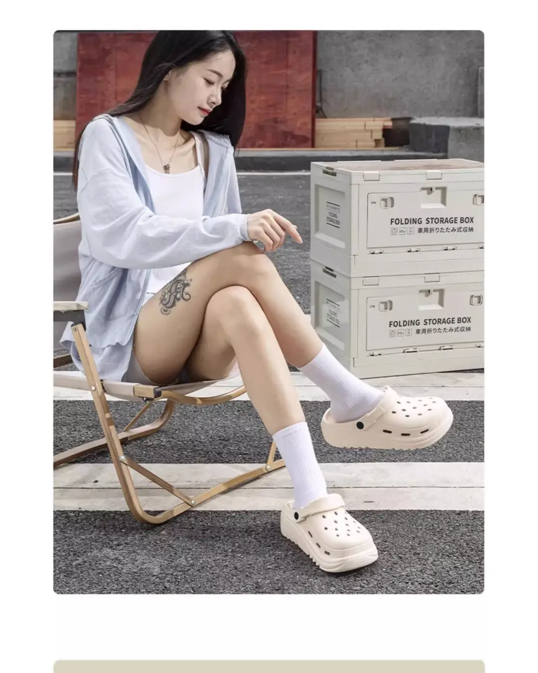 Exclusive for the Beach~ Croc-Style Shoes for Summer Sports, Wear-Resistant, Non-Slip, Odor-Free, Thick and Soft Eva High-Heeled Driving and Dual-Use Slippers — feature 26
