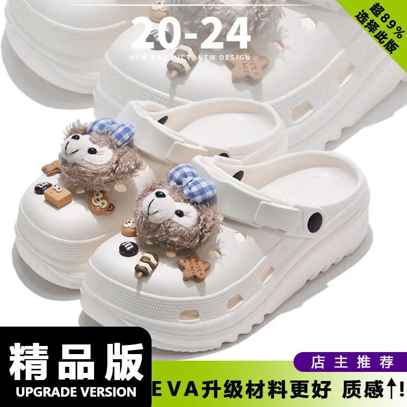 Exclusive for the Beach~ Croc-Style Shoes for Summer Sports, Wear-Resistant, Non-Slip, Odor-Free, Thick and Soft Eva High-Heeled Driving and Dual-Use Slippers