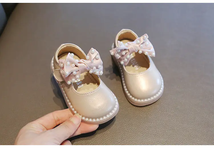Princess Baby Shoes White Bow Soft Sole One Year Old — feature 18
