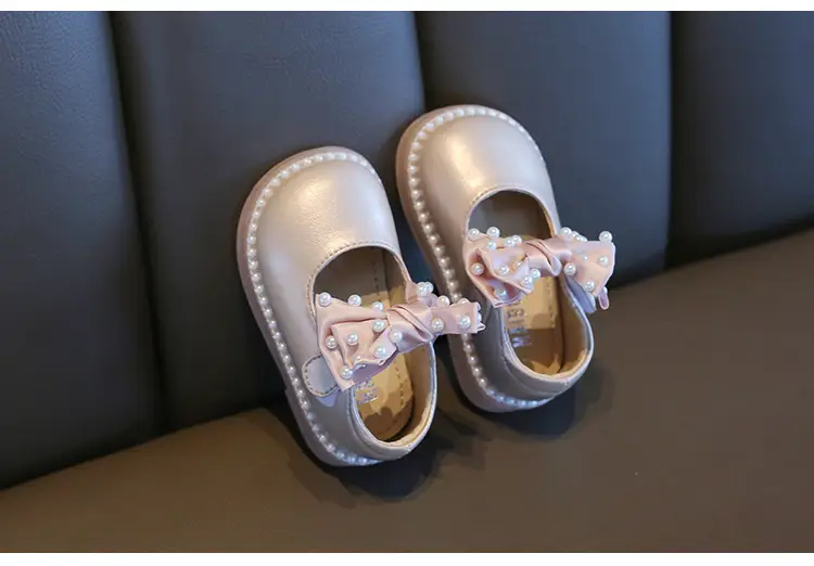 Princess Baby Shoes White Bow Soft Sole One Year Old — feature 19