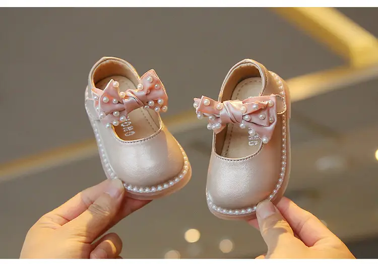 Princess Baby Shoes White Bow Soft Sole One Year Old — feature 7