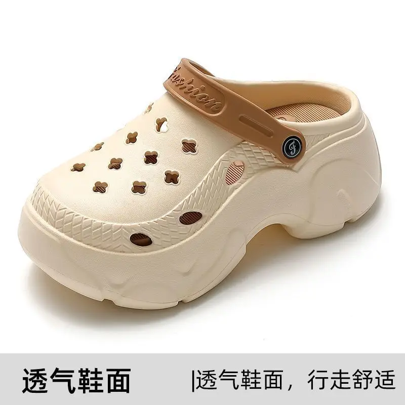 2024 Croc Shoes Women Summer Thick Non-Slip Baotou Sandals - Image 4