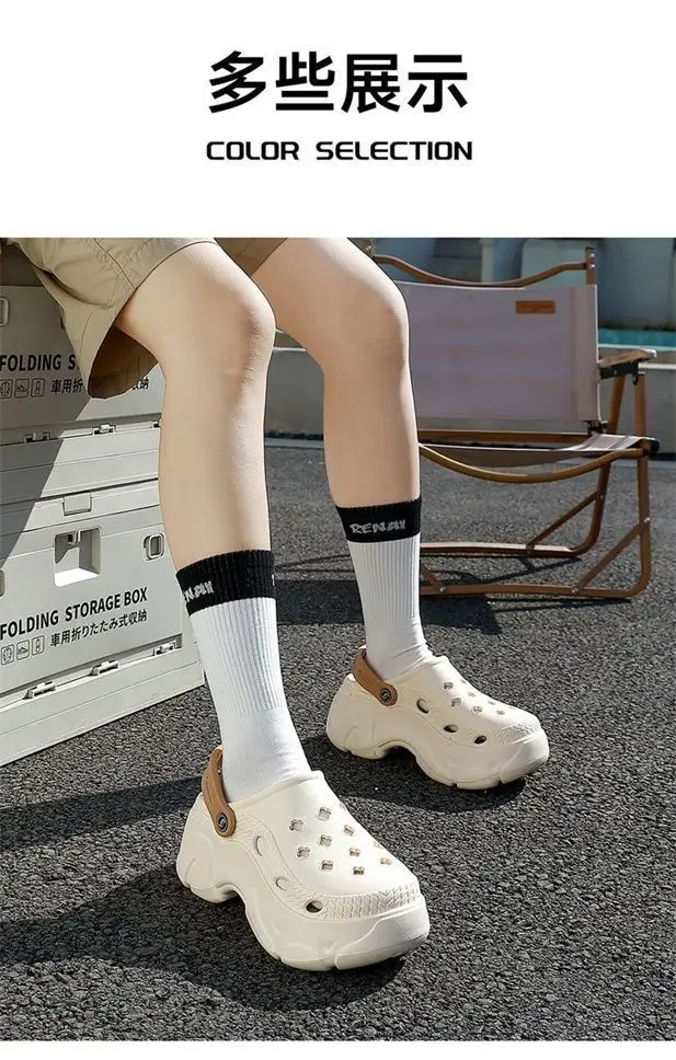 2024 Croc Shoes Women Summer Thick Non-Slip Baotou Sandals — feature 26