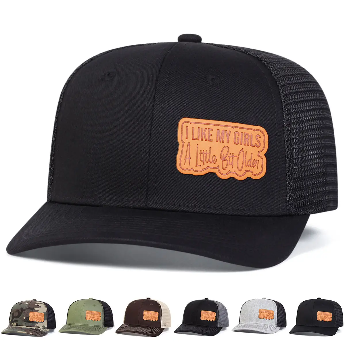 Black Truck Cap with "Like My Girls" Embroidery — feature 1