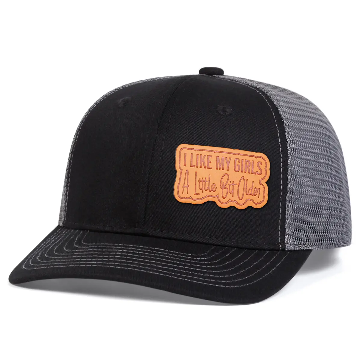 Black Truck Cap with "Like My Girls" Embroidery — feature 4