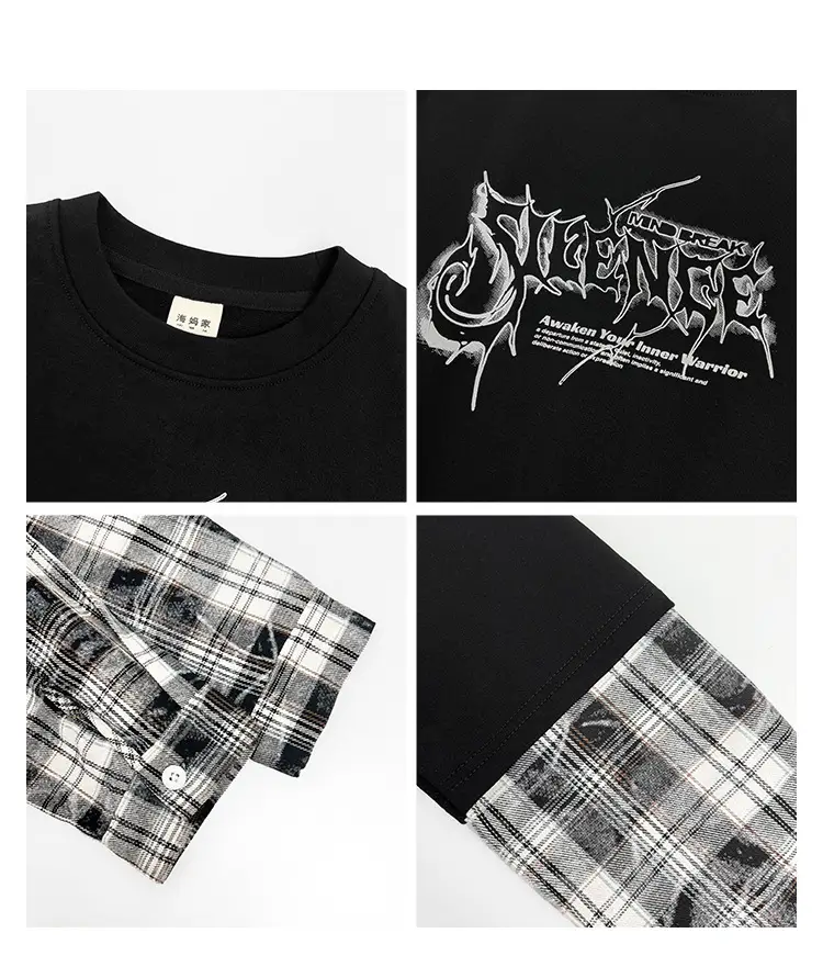 Boys Spring Clothing Fake Two-Piece T-Shirt Korean Style — feature 4