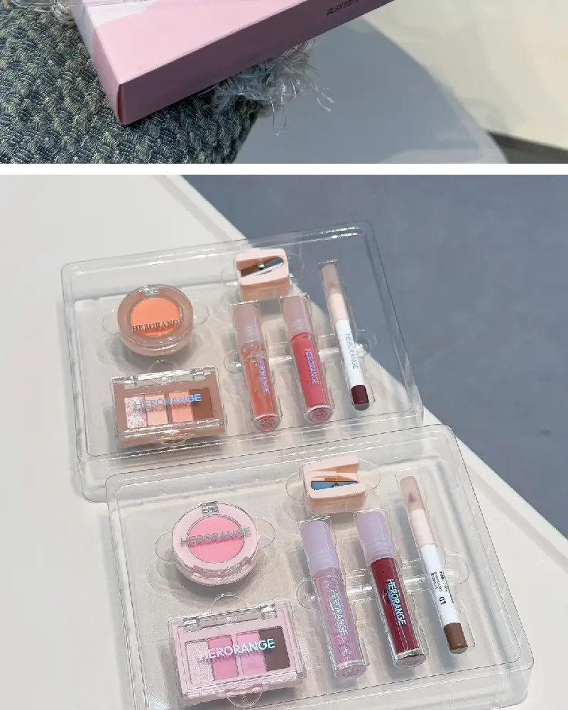 Herorange Mini Makeup Set Matte Blush Eyeshadow Palette Lip Glaze Eyeliner — feature 17