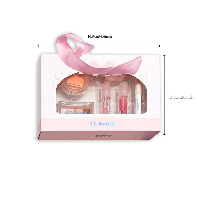 Herorange Mini Makeup Set Matte Blush Eyeshadow Palette Lip Glaze Eyeliner — feature 19