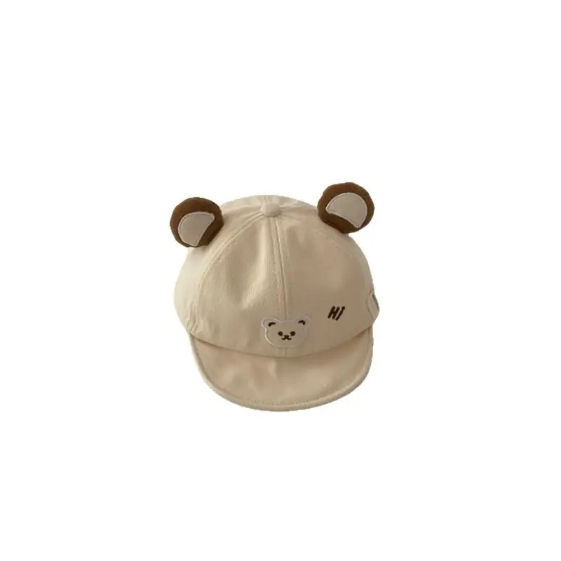 Baby Bear Embroidered Cap Spring Brown Beige - Image 9