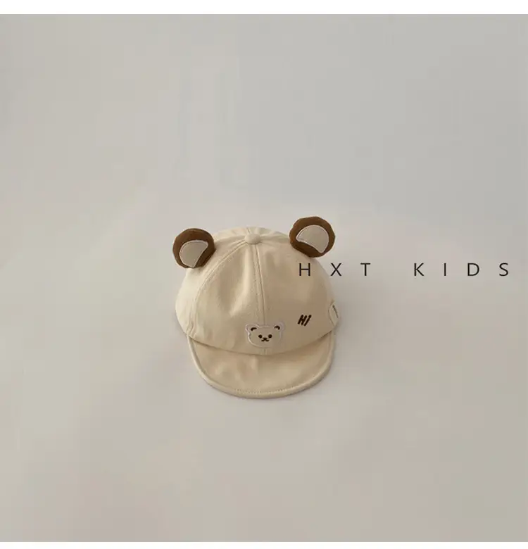 Baby Bear Embroidered Cap Spring Brown Beige — feature 6