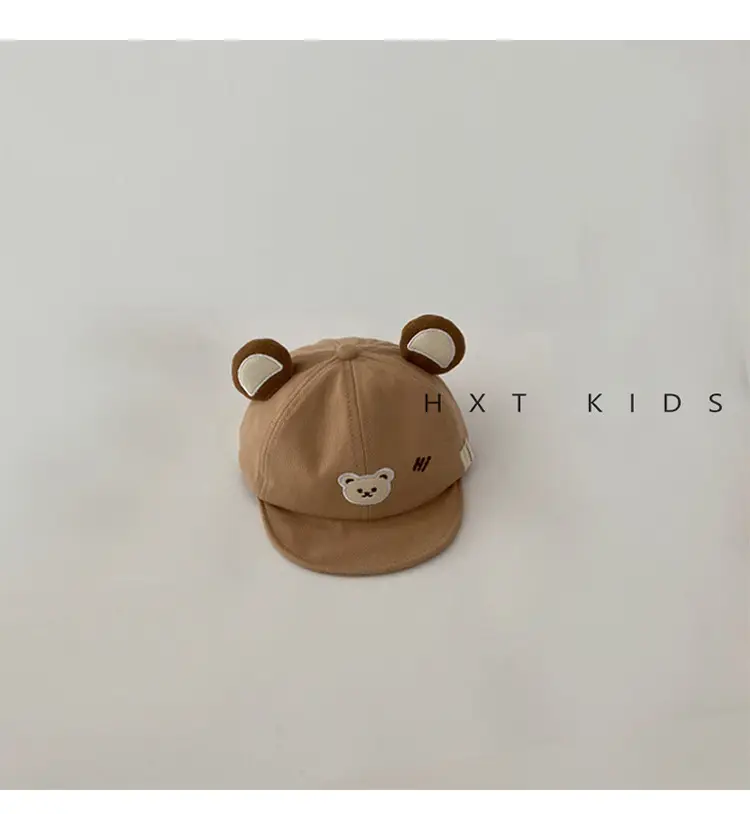 Baby Bear Embroidered Cap Spring Brown Beige — feature 7
