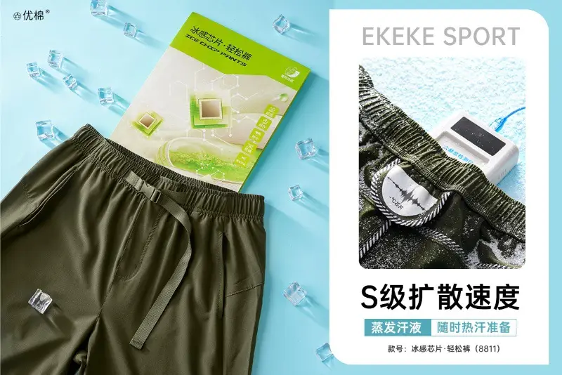 Ice Sense Chip Pants Wide Leg Men Women Summer — feature 10
