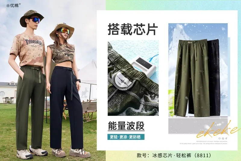 Ice Sense Chip Pants Wide Leg Men Women Summer — feature 15