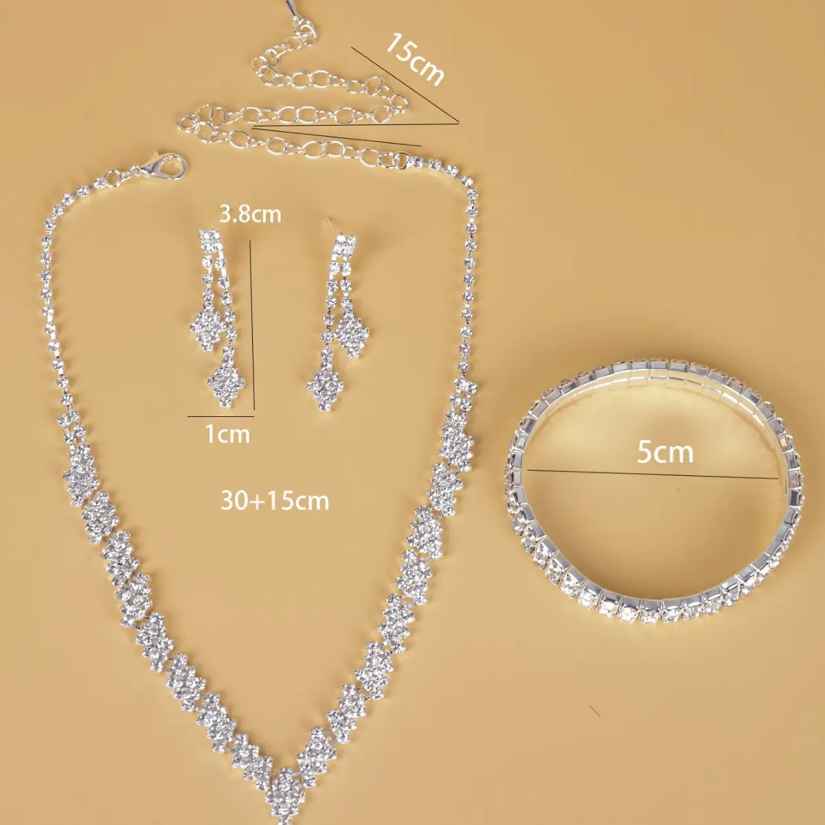Trendy Geometric Necklace Set for Women Wedding Accessories - Image 5