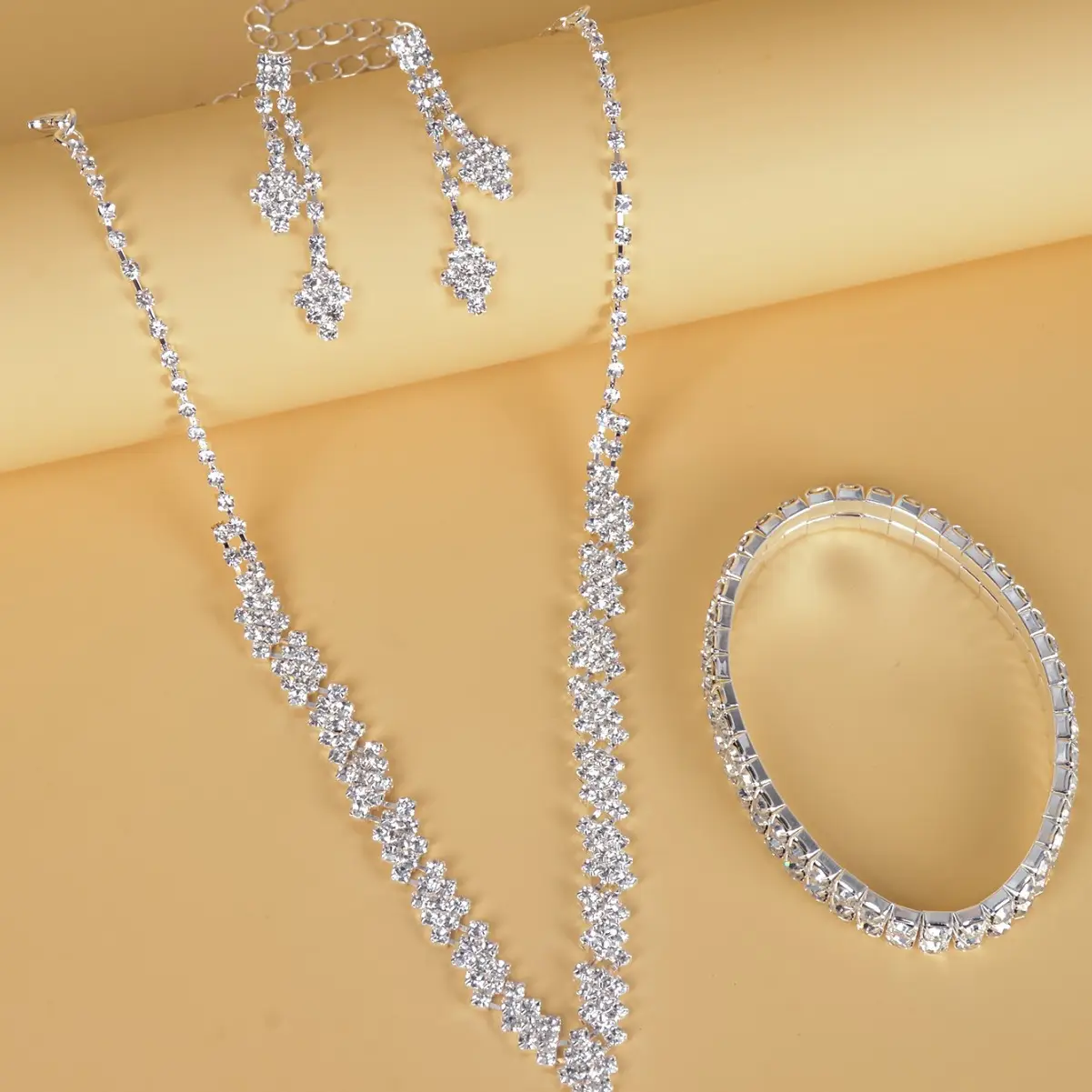 Trendy Geometric Necklace Set for Women Wedding Accessories - Image 2