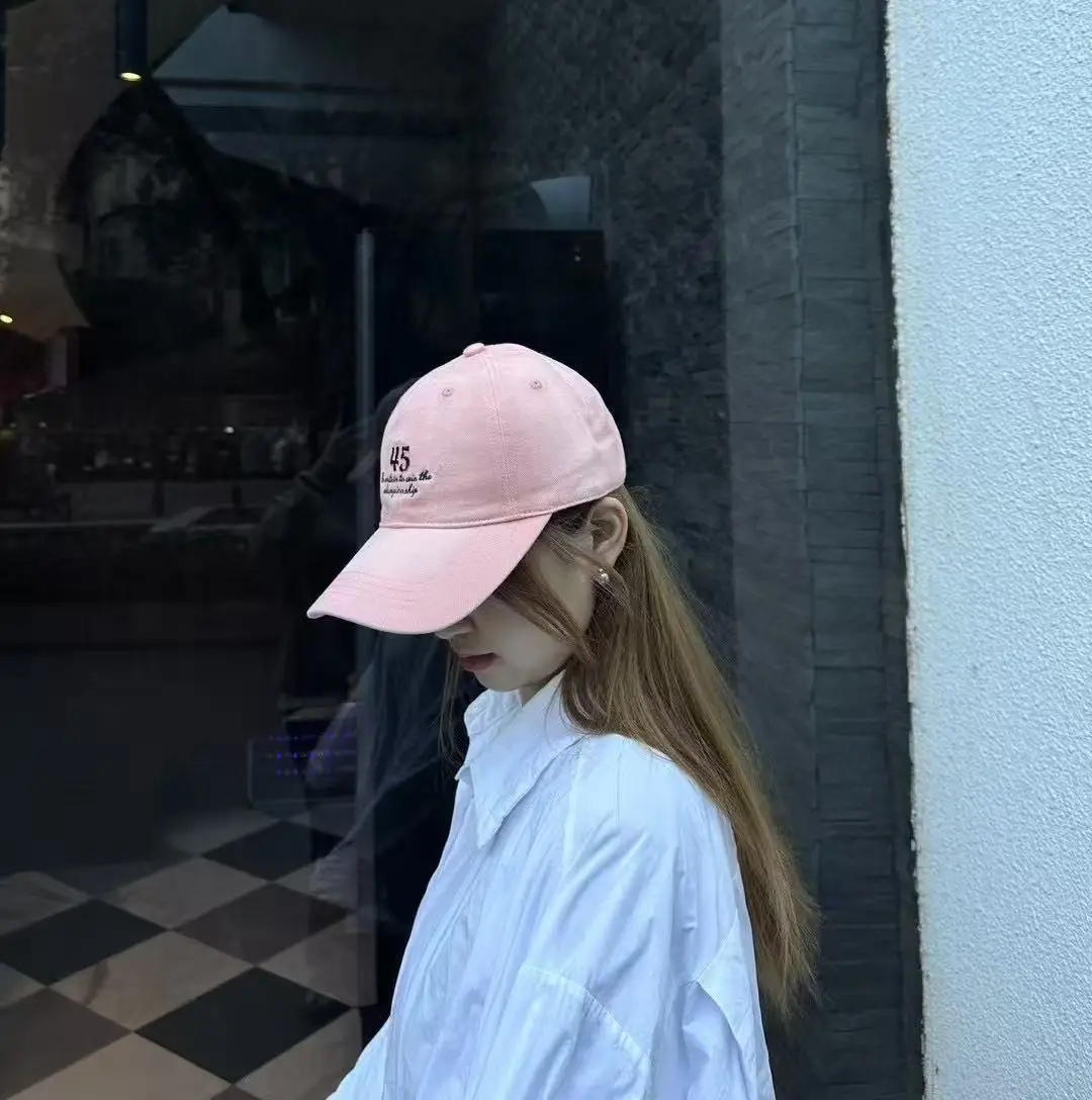 Pink Baseball Cap for Men Women Wide Brim Face - Image 4