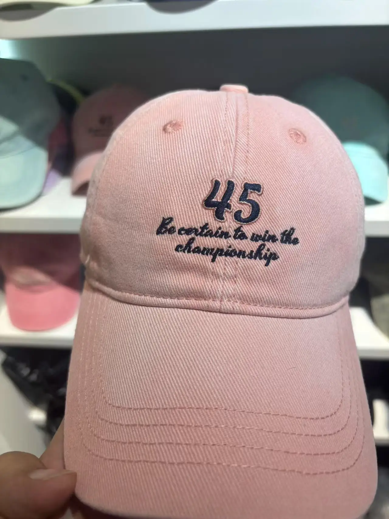 Pink Baseball Cap for Men Women Wide Brim Face — feature 19