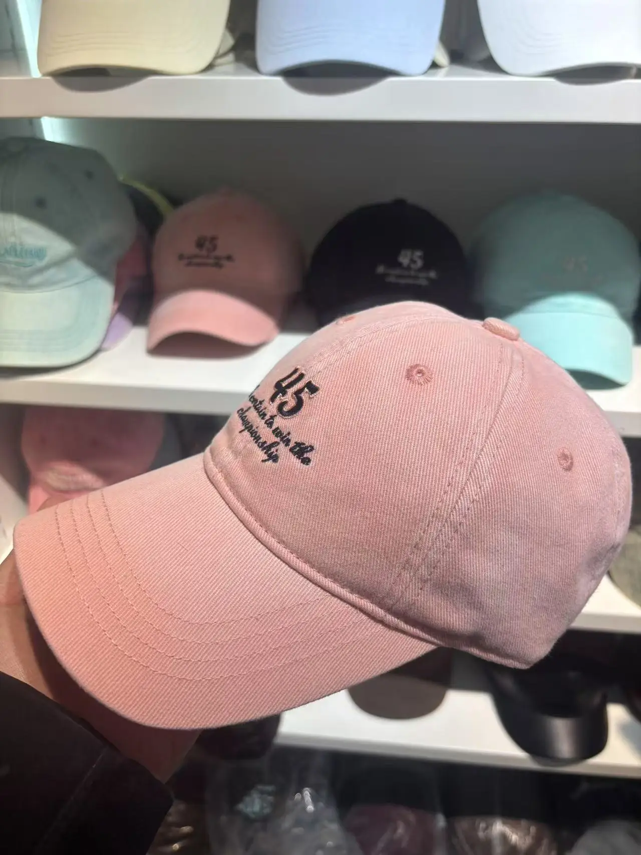 Pink Baseball Cap for Men Women Wide Brim Face — feature 20