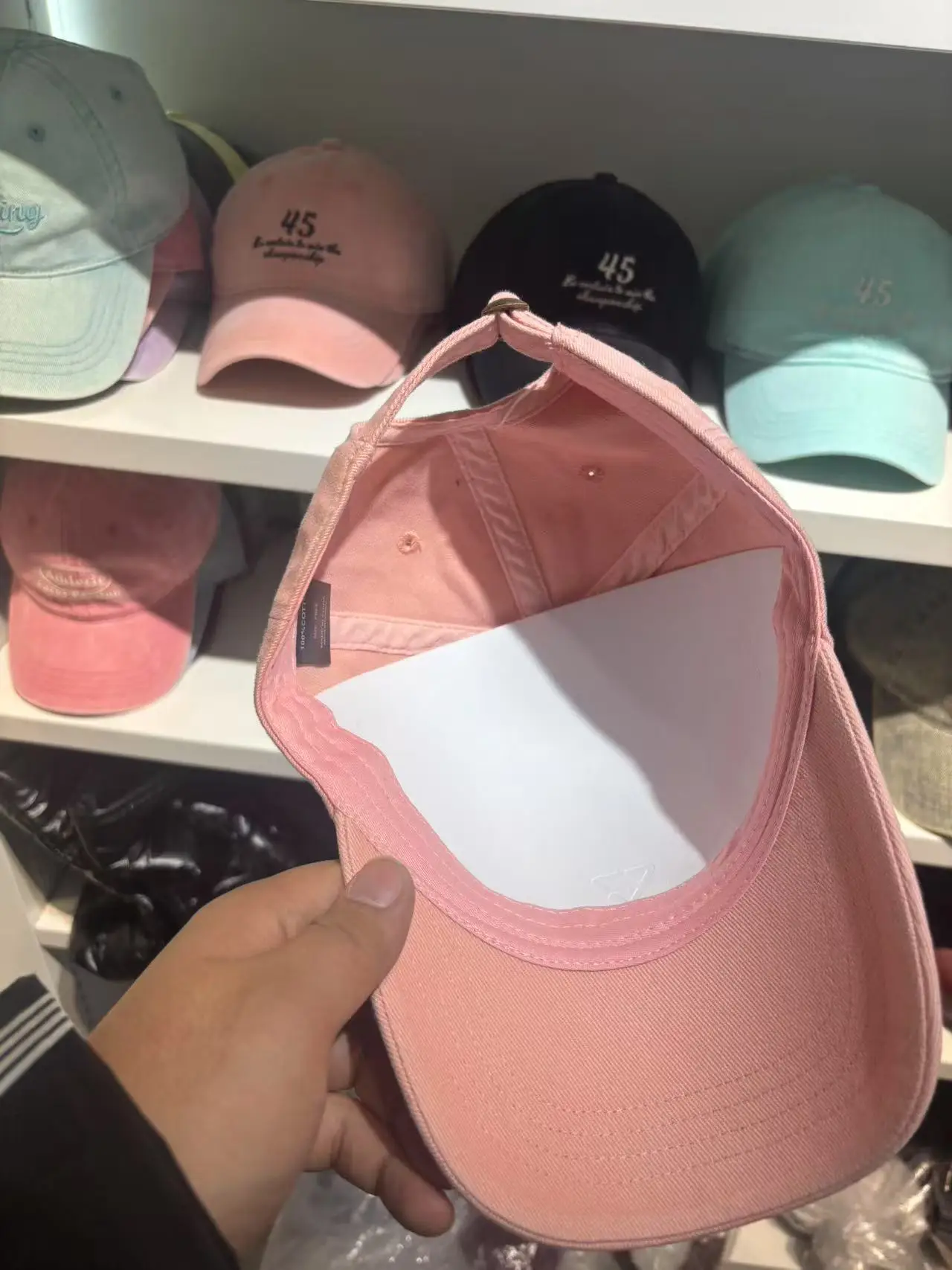 Pink Baseball Cap for Men Women Wide Brim Face — feature 22