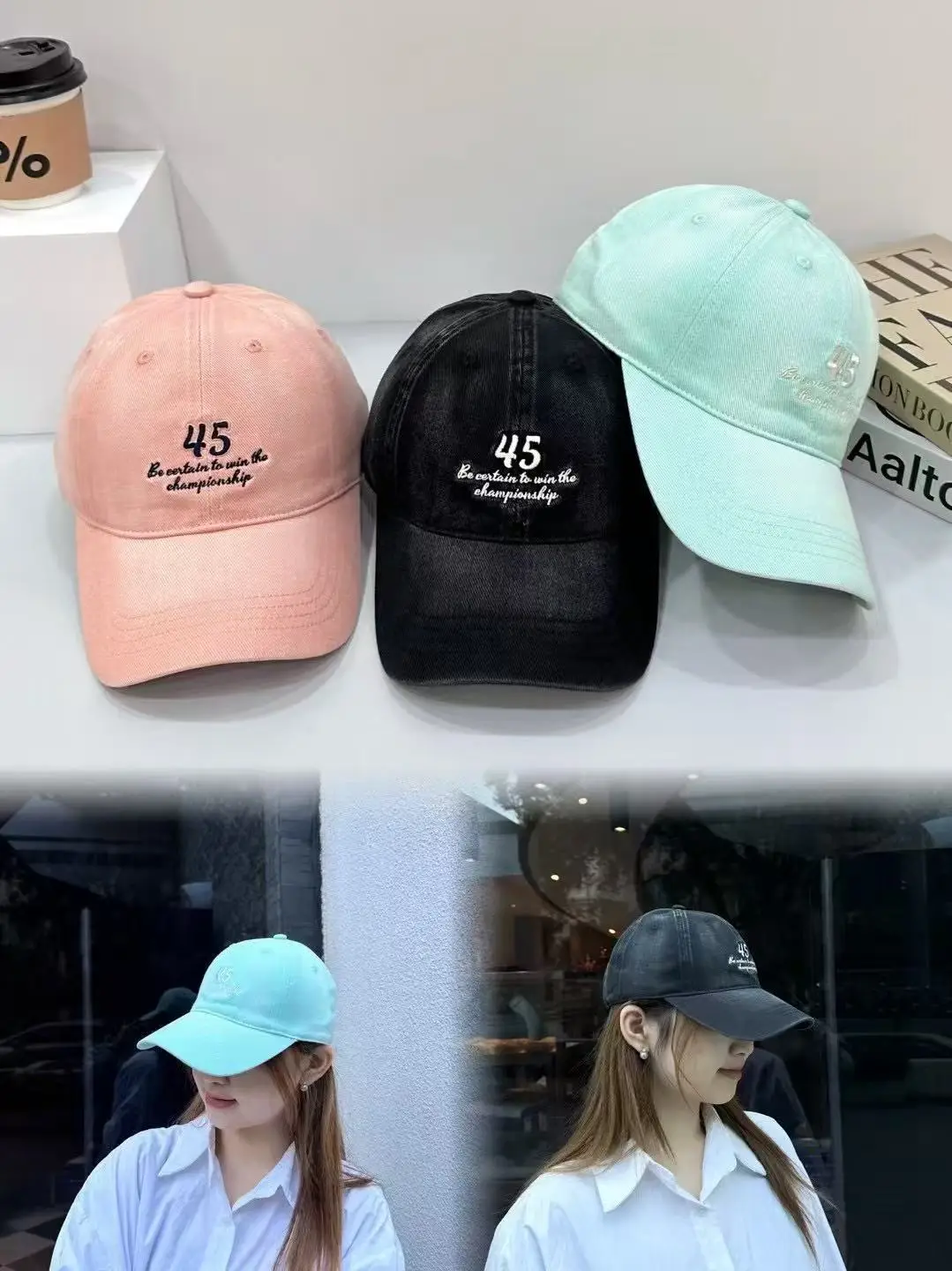 Pink Baseball Cap for Men Women Wide Brim Face — feature 3
