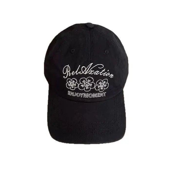 Retro Embroidered Flower Cap Women Spring Summer Casual