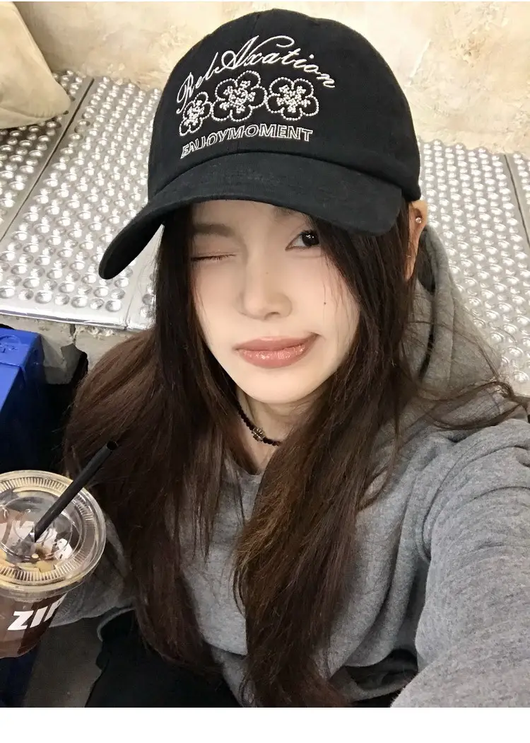 Retro Embroidered Flower Cap Women Spring Summer Casual — feature 13