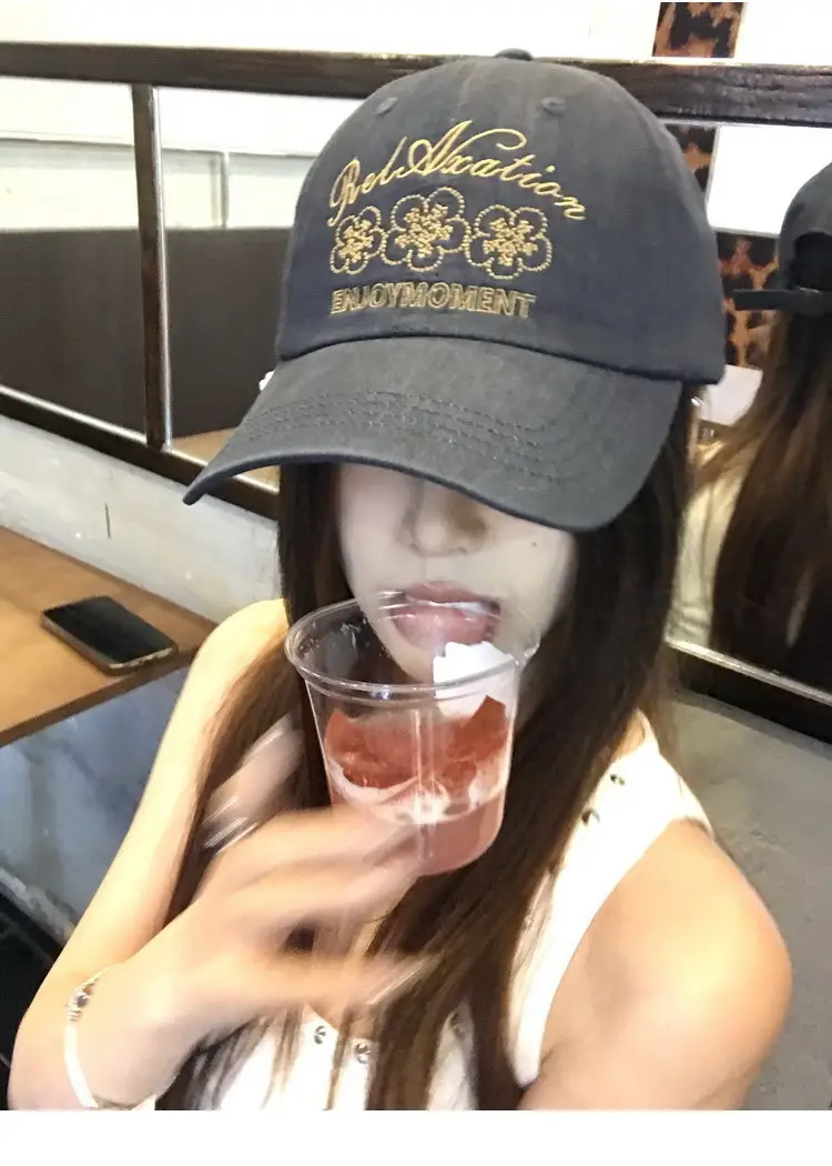 Retro Embroidered Flower Cap Women Spring Summer Casual — feature 14