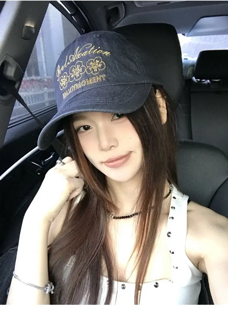 Retro Embroidered Flower Cap Women Spring Summer Casual — feature 15