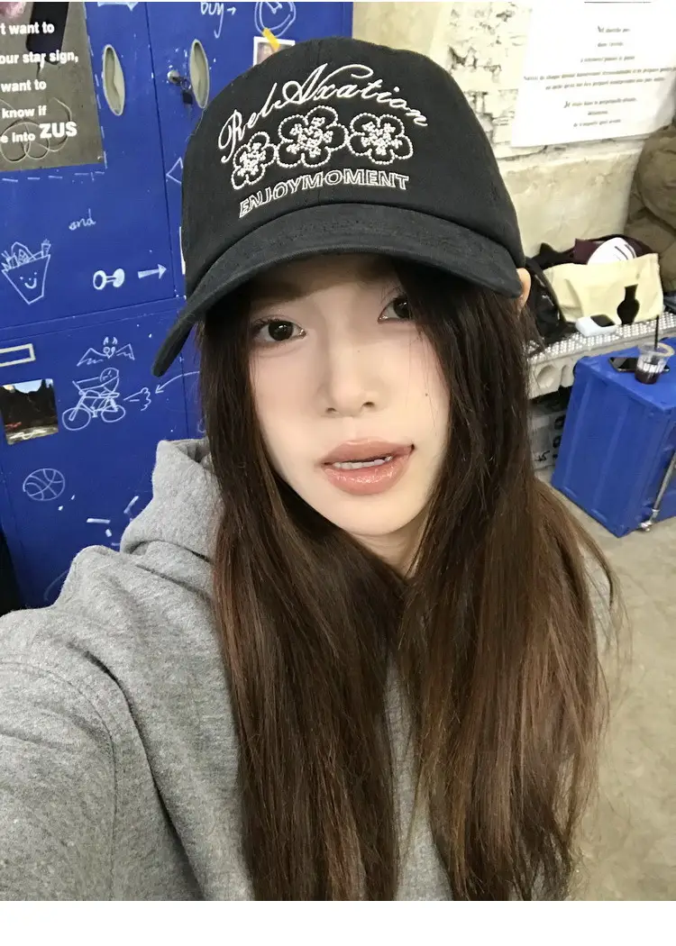 Retro Embroidered Flower Cap Women Spring Summer Casual — feature 19