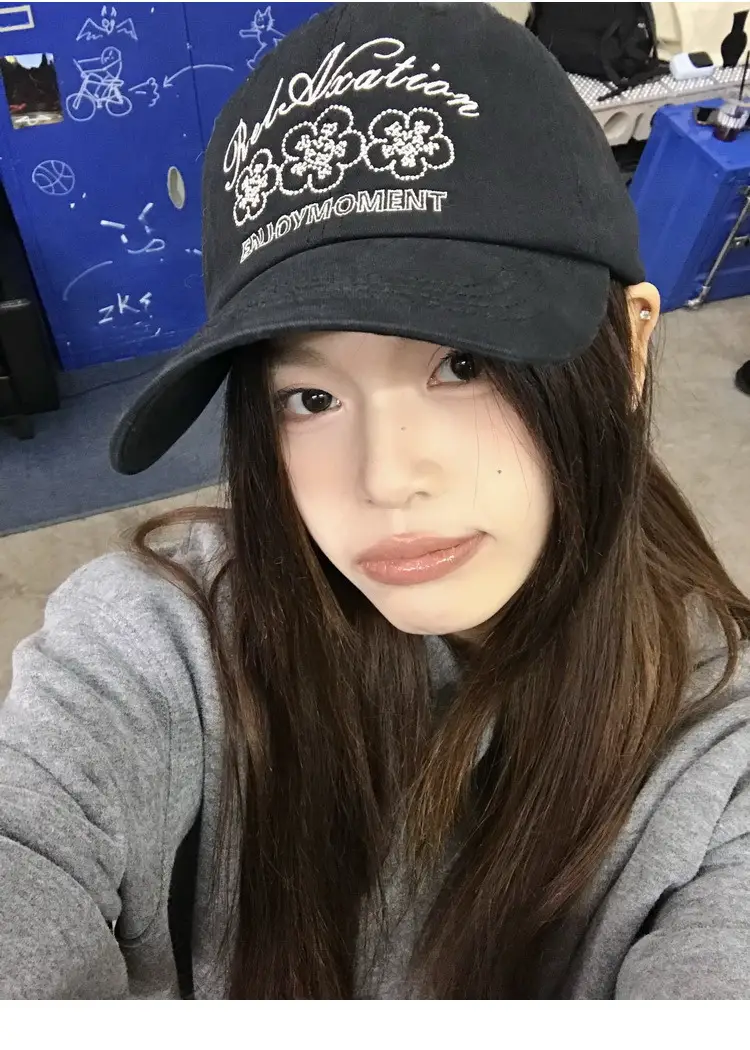 Retro Embroidered Flower Cap Women Spring Summer Casual — feature 21