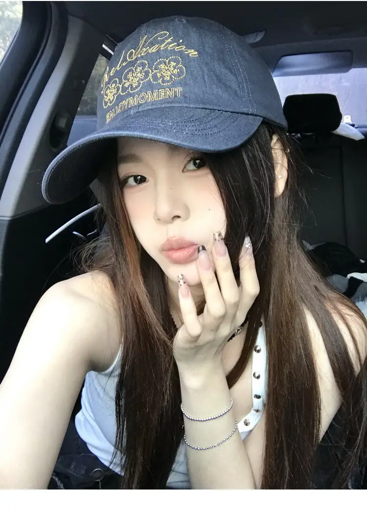 Retro Embroidered Flower Cap Women Spring Summer Casual — feature 7