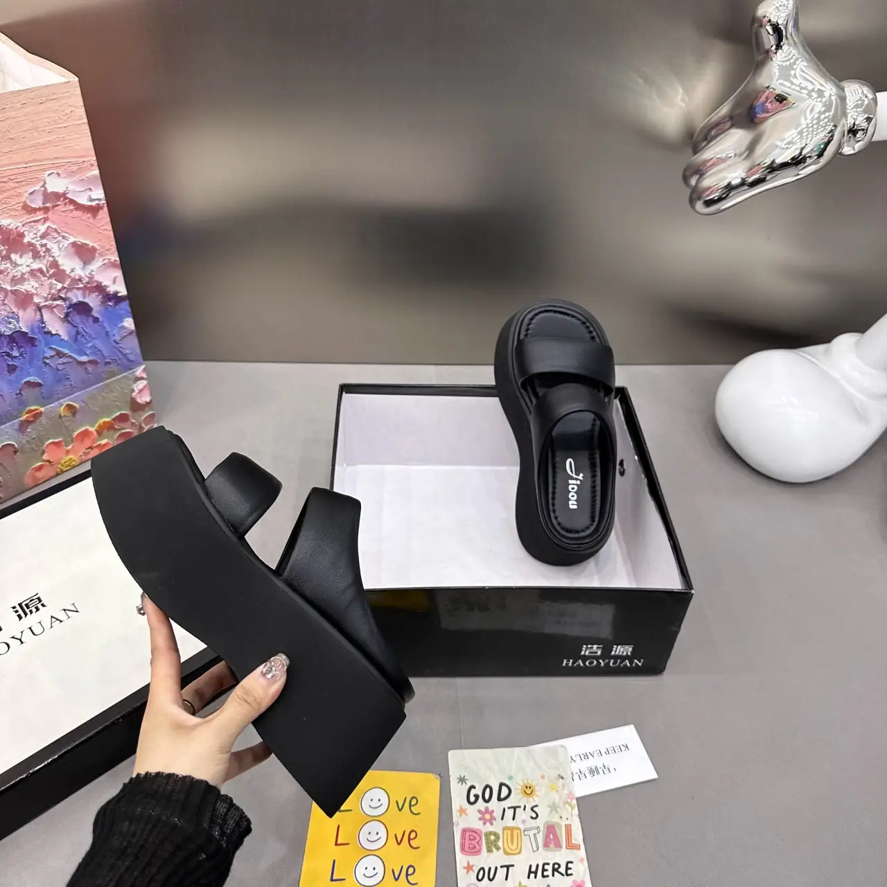 2025 Women's Black Sandals Summer Wear — feature 8