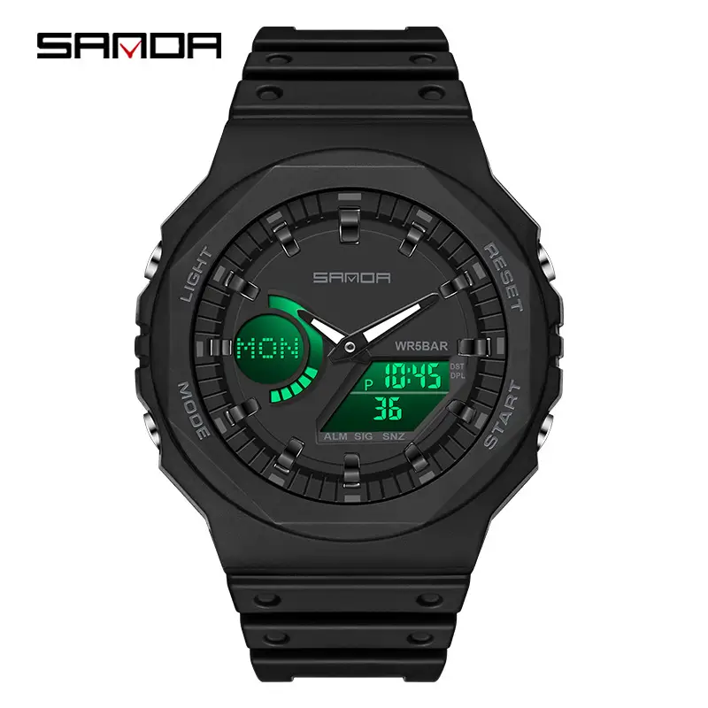 Sanda Black Digital Chronograph Watch for Men Women - Image 22