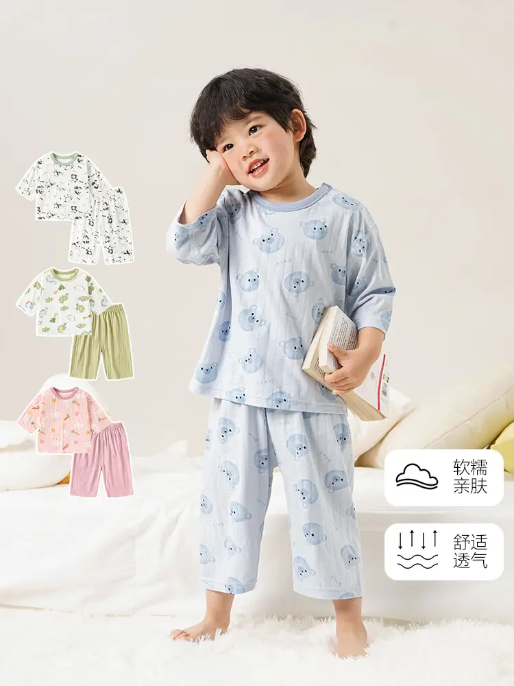 Kaka Panda Boys' Purple Short Sleeve T-Shirt & Shorts Set - Image 9