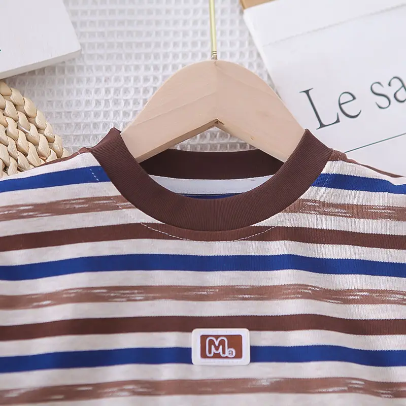 Boys Western Striped T-Shirt Suit 2025 Summer โ feature 8